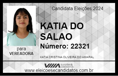 Candidato KATIA DO SALAO 2024 - APIAÍ - Eleições