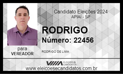 Candidato RODRIGO 2024 - APIAÍ - Eleições