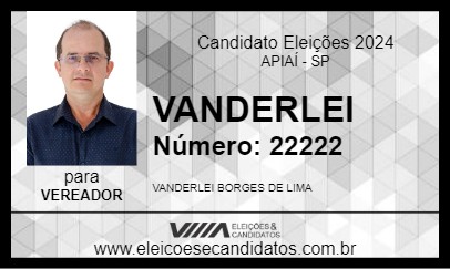 Candidato VANDERLEI 2024 - APIAÍ - Eleições