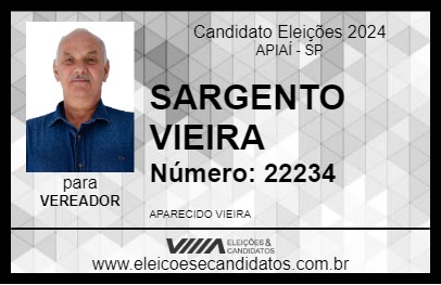 Candidato SARGENTO VIEIRA 2024 - APIAÍ - Eleições