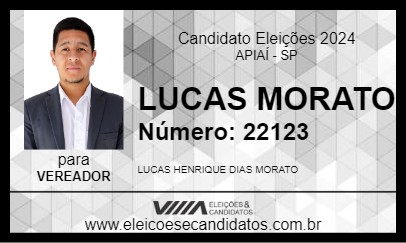 Candidato LUCAS MORATO 2024 - APIAÍ - Eleições