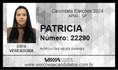 Candidato PATRICIA 2024 - APIAÍ - Eleições