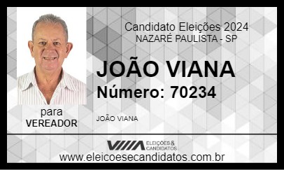 Candidato JOÃO VIANA 2024 - NAZARÉ PAULISTA - Eleições