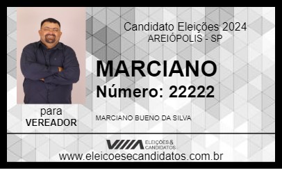 Candidato MARCIANO 2024 - AREIÓPOLIS - Eleições