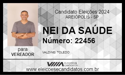 Candidato NEI DA SAÚDE 2024 - AREIÓPOLIS - Eleições