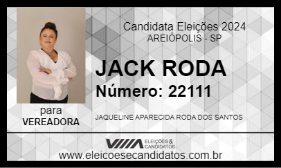 Candidato JACK RODA 2024 - AREIÓPOLIS - Eleições