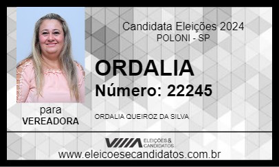 Candidato ORDALIA 2024 - POLONI - Eleições