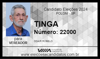 Candidato TINGA 2024 - POLONI - Eleições