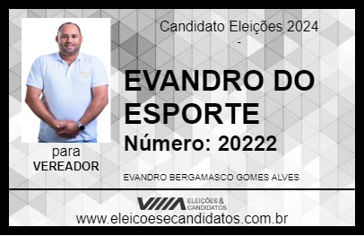 Candidato EVANDRO DO ESPORTE 2024 - ATIBAIA - Eleições