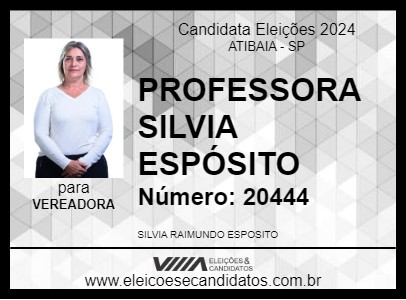 Candidato PROFESSORA SILVIA ESPÓSITO 2024 - ATIBAIA - Eleições