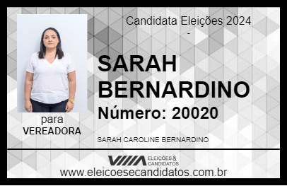 Candidato SARAH BERNARDINO 2024 - ATIBAIA - Eleições