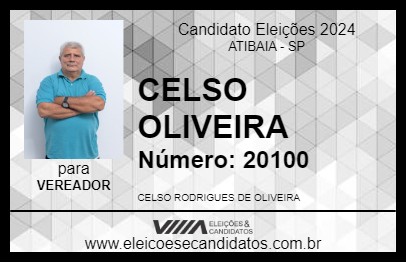 Candidato CELSO OLIVEIRA 2024 - ATIBAIA - Eleições