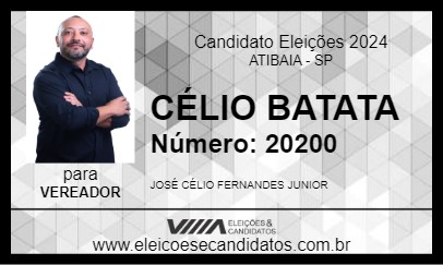 Candidato CÉLIO BATATA 2024 - ATIBAIA - Eleições