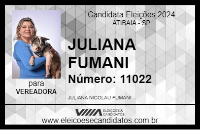 Candidato JULIANA FUMANI 2024 - ATIBAIA - Eleições