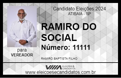 Candidato RAMIRO DO SOCIAL 2024 - ATIBAIA - Eleições