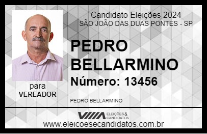 Candidato PEDRO BELLARMINO 2024 - SÃO JOÃO DAS DUAS PONTES - Eleições