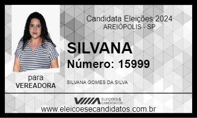 Candidato SILVANA 2024 - AREIÓPOLIS - Eleições