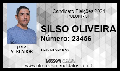 Candidato SILSO OLIVEIRA 2024 - POLONI - Eleições