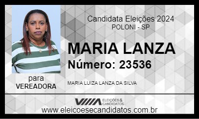 Candidato MARIA LANZA 2024 - POLONI - Eleições