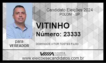 Candidato VITINHO 2024 - POLONI - Eleições