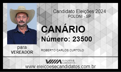 Candidato CANÁRIO 2024 - POLONI - Eleições