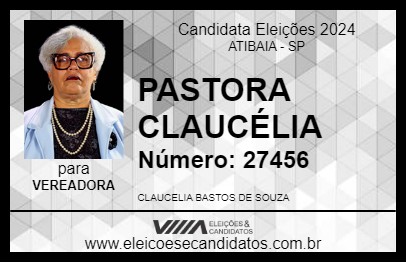 Candidato PASTORA CLAUCÉLIA 2024 - ATIBAIA - Eleições