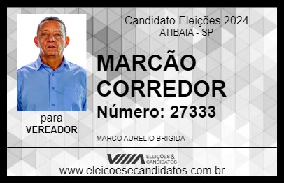 Candidato MARCÃO CORREDOR 2024 - ATIBAIA - Eleições