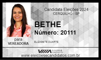 Candidato BETHE 2024 - CERQUILHO - Eleições