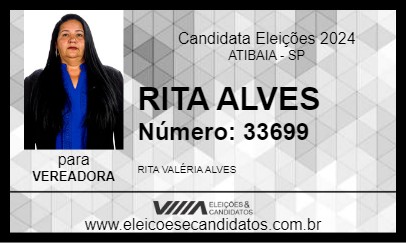 Candidato RITA ALVES  2024 - ATIBAIA - Eleições