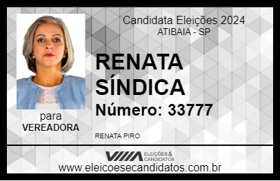 Candidato RENATA SÍNDICA 2024 - ATIBAIA - Eleições