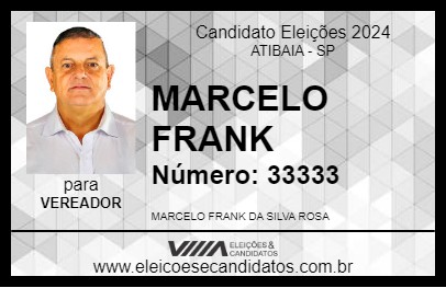 Candidato MARCELO FRANK 2024 - ATIBAIA - Eleições