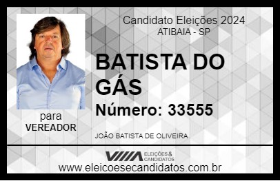 Candidato BATISTA DO GÁS 2024 - ATIBAIA - Eleições