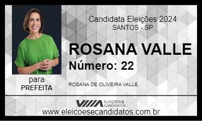 Candidato ROSANA VALLE 2024 - SANTOS - Eleições