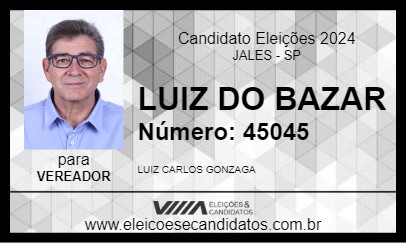 Candidato LUIZ DO BAZAR 2024 - JALES - Eleições