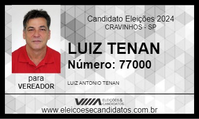 Candidato LUIZ TENAN 2024 - CRAVINHOS - Eleições