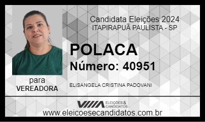 Candidato POLACA 2024 - ITAPIRAPUÃ PAULISTA - Eleições