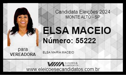 Candidato ELSA MACEIO 2024 - MONTE ALTO - Eleições