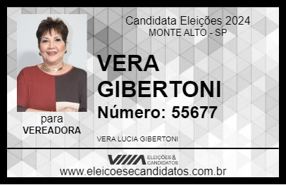 Candidato VERA GIBERTONI 2024 - MONTE ALTO - Eleições