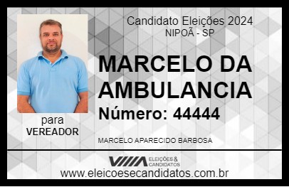 Candidato MARCELO DA AMBULANCIA 2024 - NIPOÃ - Eleições