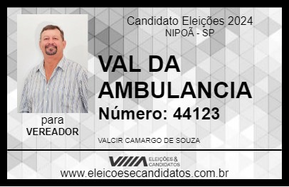 Candidato VAL DA AMBULANCIA 2024 - NIPOÃ - Eleições