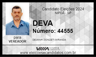 Candidato DEVA 2024 - NIPOÃ - Eleições