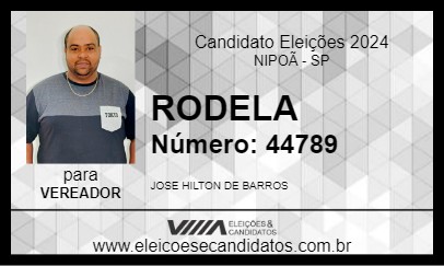 Candidato RODELA 2024 - NIPOÃ - Eleições