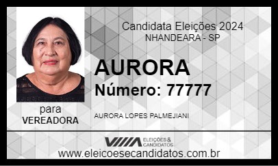 Candidato AURORA 2024 - NHANDEARA - Eleições