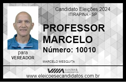 Candidato PROFESSOR MARCELO 2024 - ITIRAPINA - Eleições