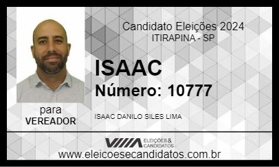 Candidato ISAAC 2024 - ITIRAPINA - Eleições