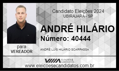 Candidato ANDRÉ HILÁRIO 2024 - UBIRAJARA - Eleições