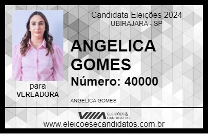 Candidato ANGELICA GOMES 2024 - UBIRAJARA - Eleições