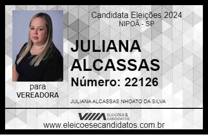 Candidato JULIANA ALCASSAS 2024 - NIPOÃ - Eleições