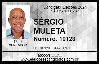 Candidato SÉRGIO MULETA 2024 - SÃO MANUEL - Eleições