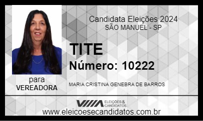 Candidato TITE 2024 - SÃO MANUEL - Eleições